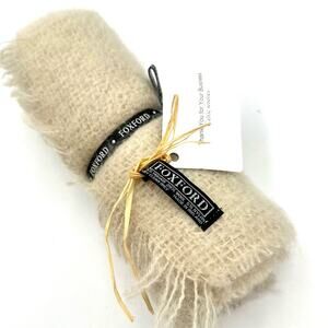 NEW - FOXFORD scarf Celtic Woolies hand woven in British Isles - beige UNISEX